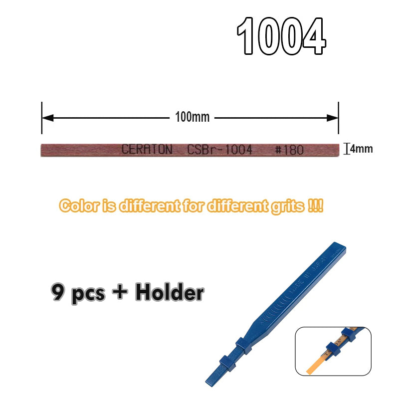 9 pieces Ceraton Fiber Whetstone Oilstone 1004 1006 1010 for Medium Grinding Fine Polishing Plastic Metal Jade