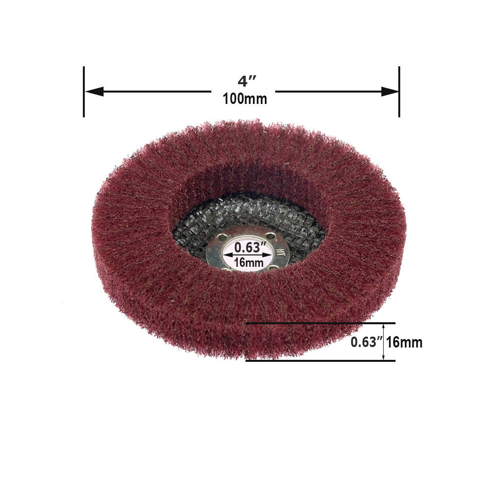 10 pcs 10 pieces 4"/4.5" Non-woven Fiber Flap Disc Lamellar Vertical Polishing Wheel Scouring Buffing Pad for angle grinders