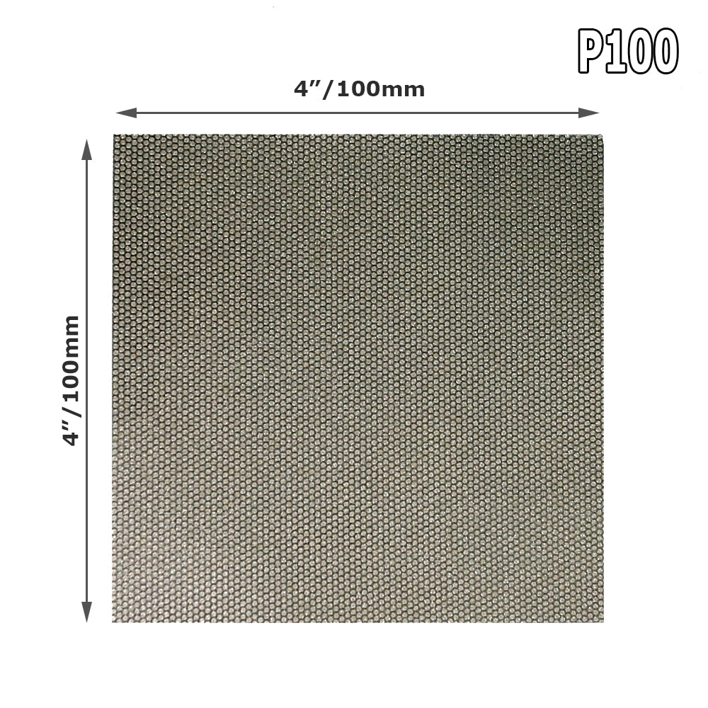 1 piece 4"x4" Electroplated Diamond Sanding Sheet P60 - P1200 Hand Polishing Sandpaper 100x100mm