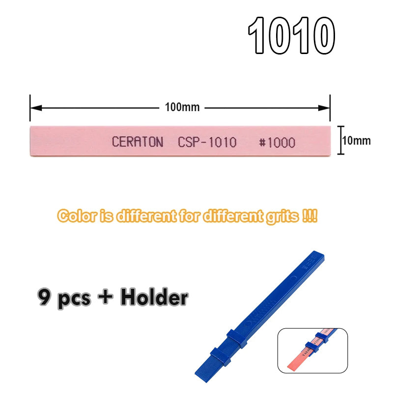 9 pieces Ceraton Fiber Whetstone Oilstone 1004 1006 1010 for Medium Grinding Fine Polishing Plastic Metal Jade
