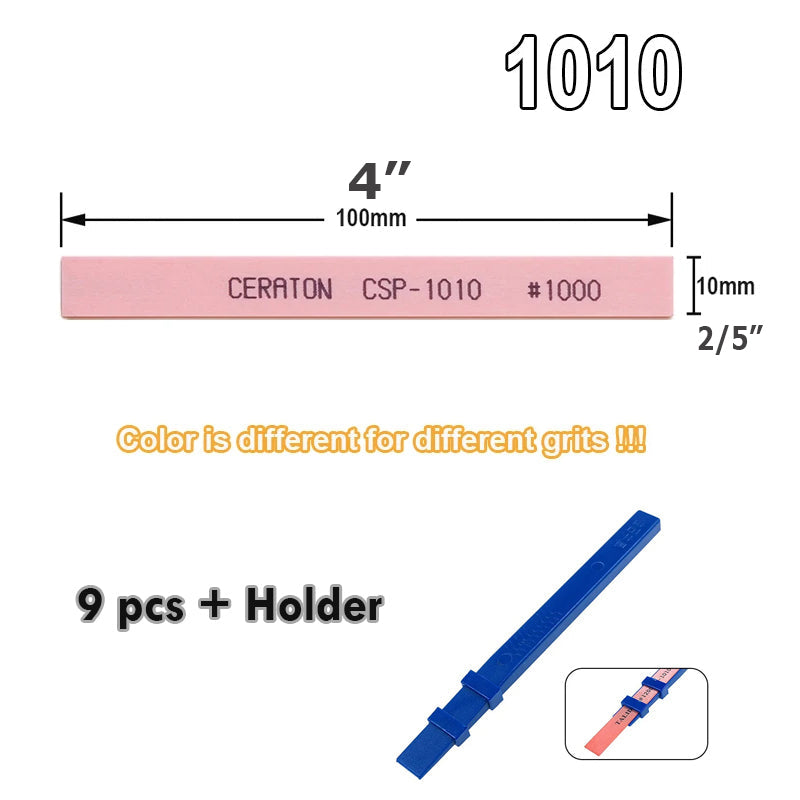 9 pieces Ceraton Fiber Whetstone Oilstone 1004 1006 1010 for Medium Grinding Fine Polishing Plastic Metal Jade