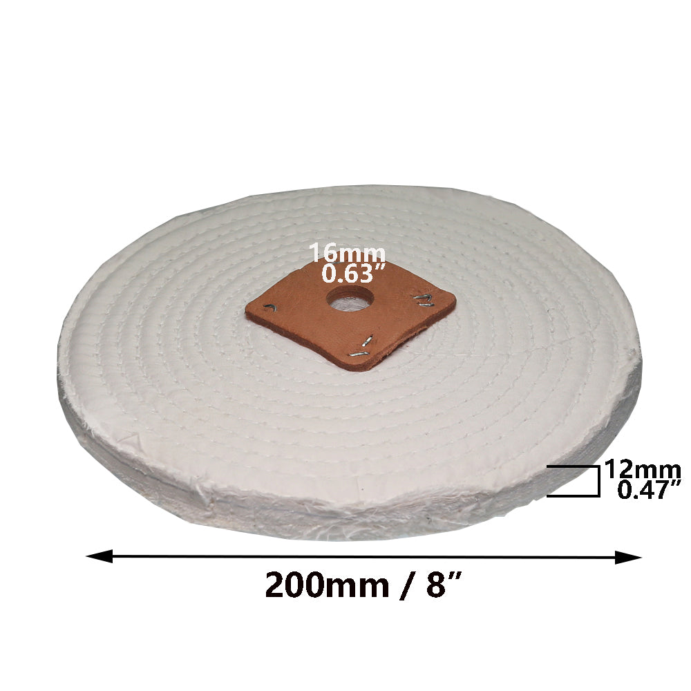 1 piece 8/10/12 inch Sewn Cotton Cloth Stitched Fabric Buffing Wheel for Stainless Steel Mirror Finish