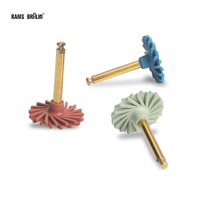 6 pcs/box Dental Composite Resin Polishing Disc wheel Kit 3 Step Brush Burs Silicone Diamond