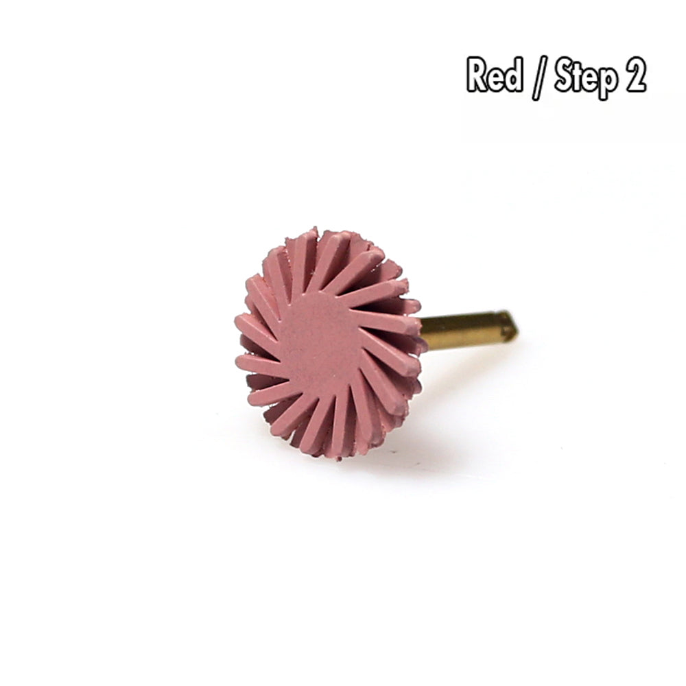 6 pcs/box Dental Composite Resin Polishing Disc wheel Kit 3 Step Brush Burs Silicone Diamond
