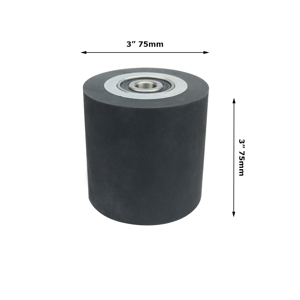 1 piece 1 piece 3"/4"x3" Rubber Contact Wheel 100/75x75mm Belt Grinder Backstand Idler Wheel