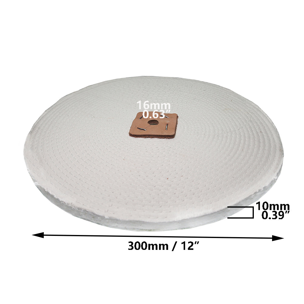 1 piece 8/10/12 inch Sewn Cotton Cloth Stitched Fabric Buffing Wheel for Stainless Steel Mirror Finish