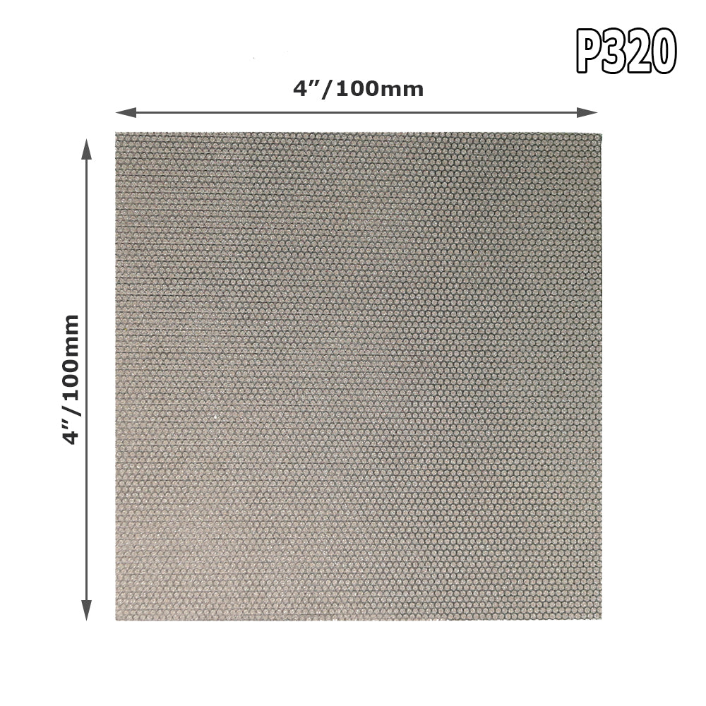1 piece 4"x4" Electroplated Diamond Sanding Sheet P60 - P1200 Hand Polishing Sandpaper 100x100mm