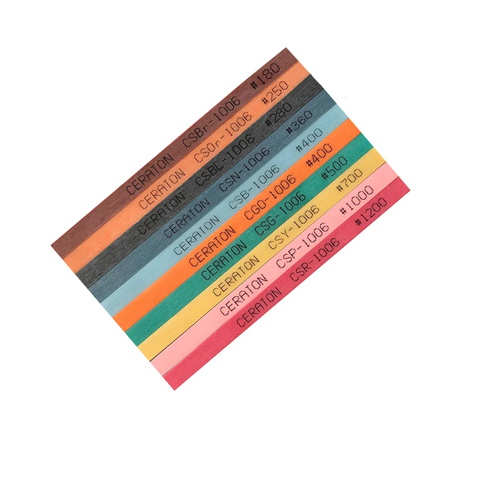 9 pieces Ceraton Fiber Whetstone Oilstone 1004 1006 1010 for Medium Grinding Fine Polishing Plastic Metal Jade