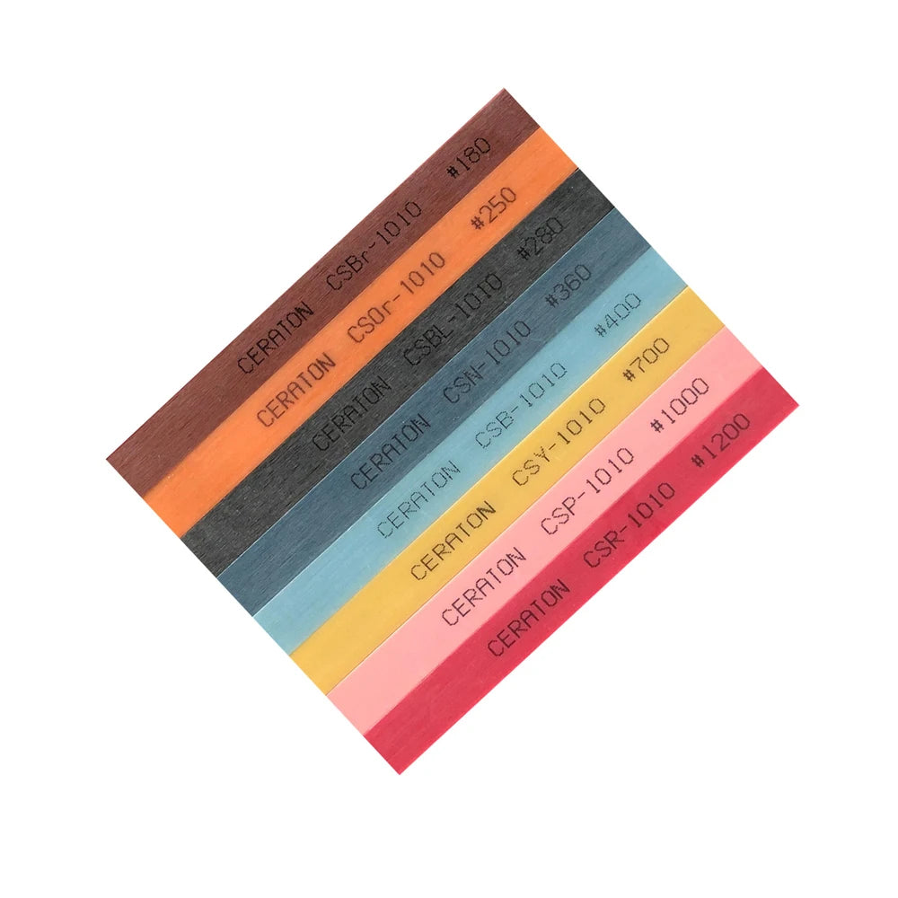 9 pieces Ceraton Fiber Whetstone Oilstone 1004 1006 1010 for Medium Grinding Fine Polishing Plastic Metal Jade