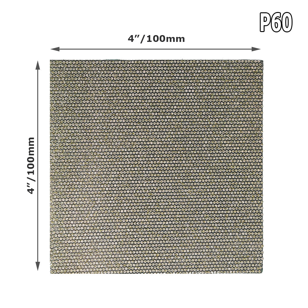 1 piece 4"x4" Electroplated Diamond Sanding Sheet P60 - P1200 Hand Polishing Sandpaper 100x100mm