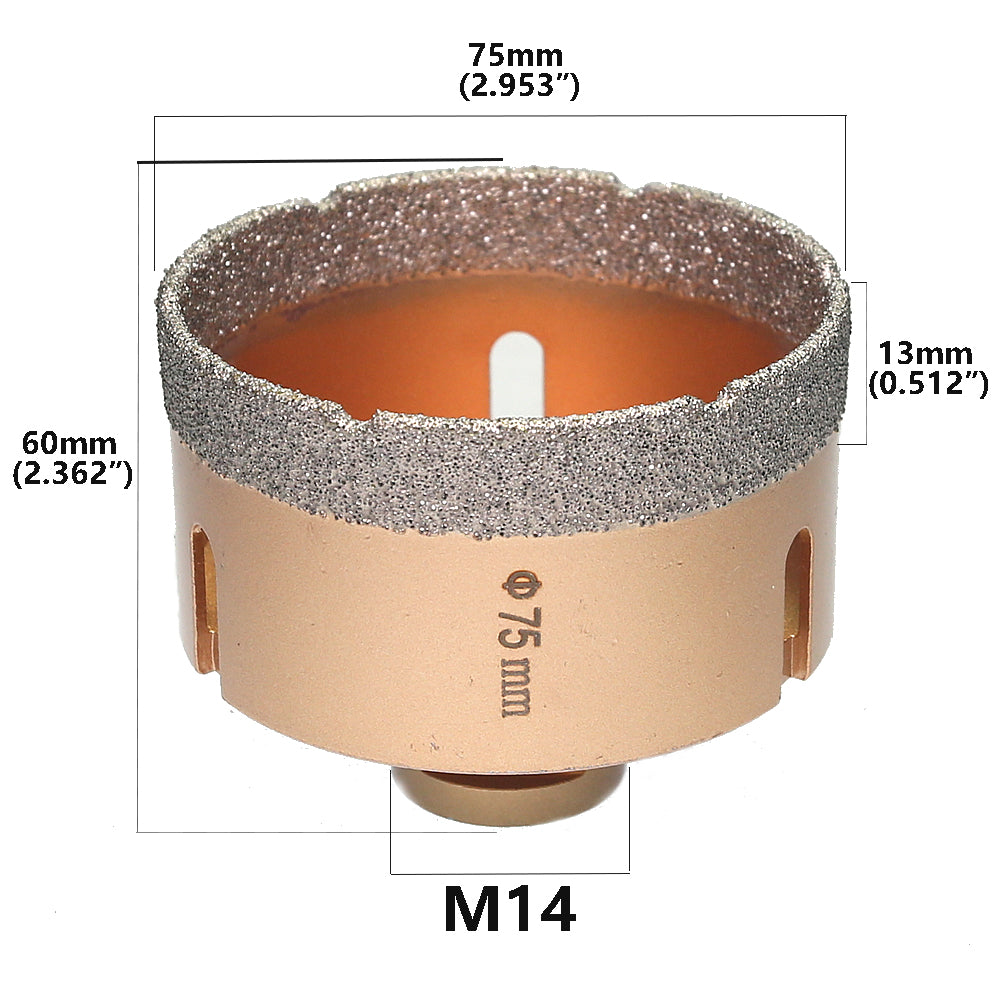1 piece Vacuum Brazed Diamond Hole Opening Saw Angle Grinder Drilling Core Bit for Stone Mable Granite
