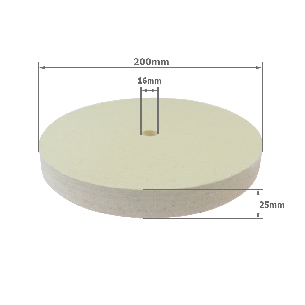 2"-12" x 1" Wool Felt Polishing Buffing Wheel Jade Metal Mirror Surface Finish Bench Grinder Tool