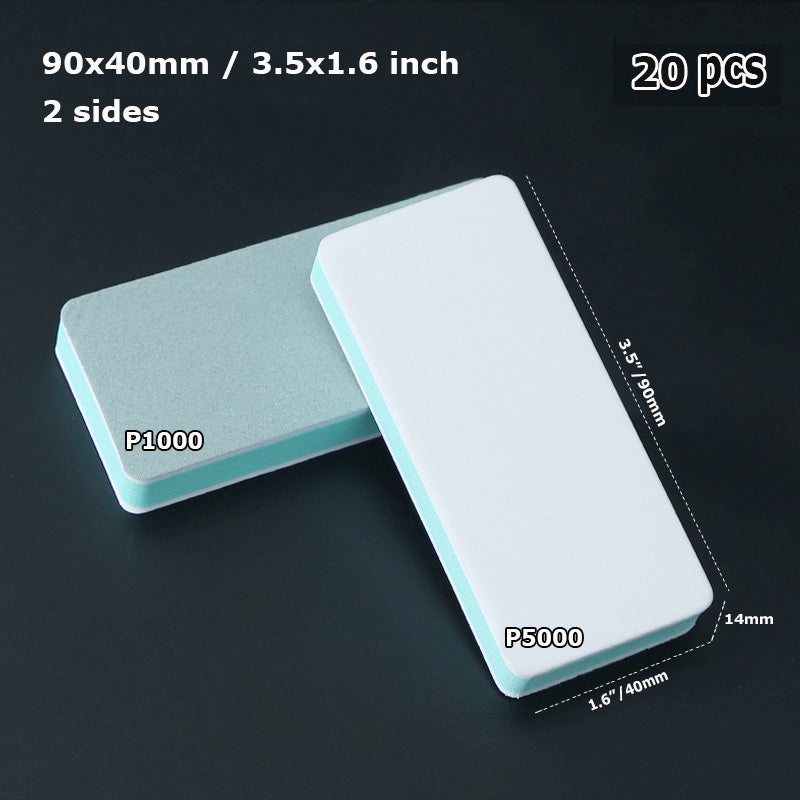 20 pieces Abrasive Grinding Sponge Sanding Block Woodworking Nail File Metal Mirror Buffer Polishing Finishing Manicure Tool