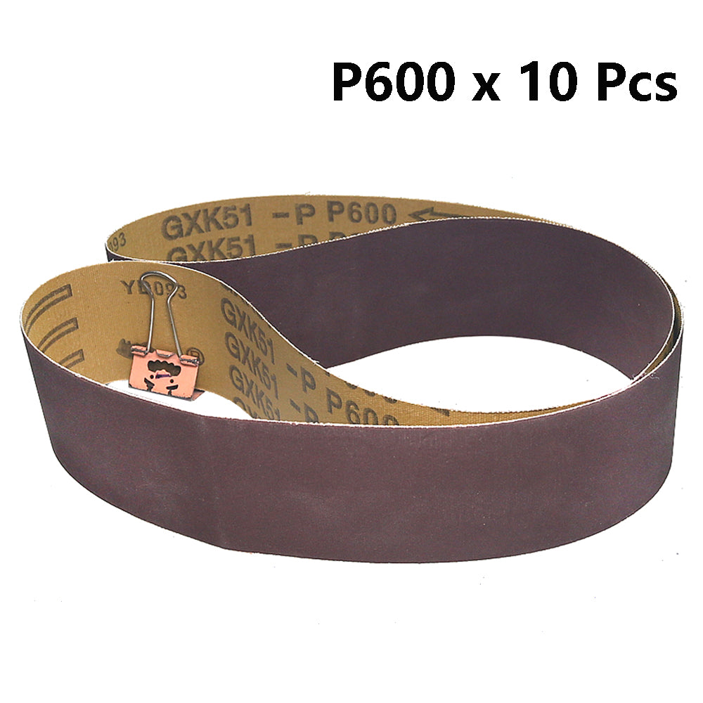 2x42 inch BORA5 Ceramic Abrasive Sanding Belts GXK51-P AO Grinding Bands for Steel Plastic Wood Polishing