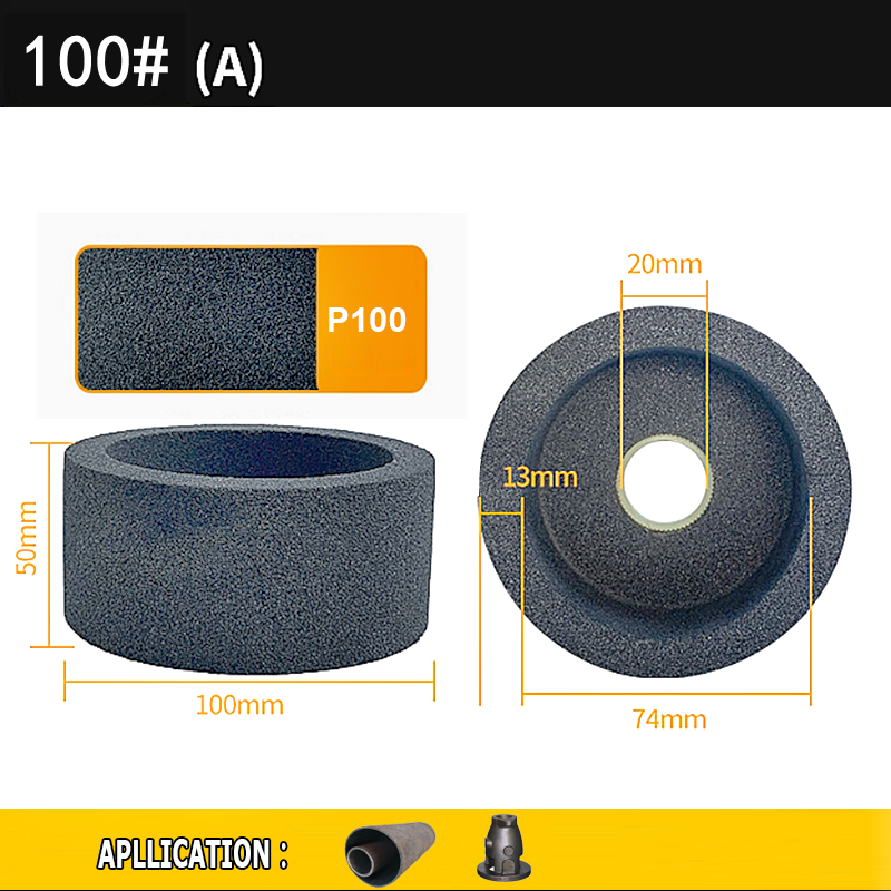 100x50x20mm Cup-Shaped Ceramic Abrasive Wheel Knife Steel Glass Metal Grinding Polishing Wheel