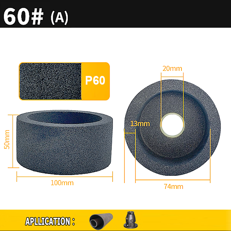 100x50x20mm Cup-Shaped Ceramic Abrasive Wheel Knife Steel Glass Metal Grinding Polishing Wheel