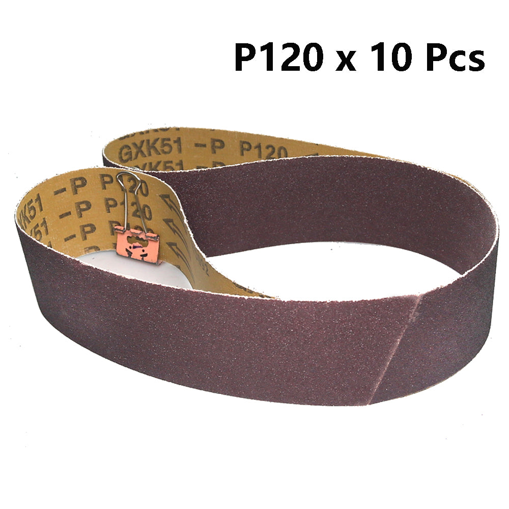 2x42 inch BORA5 Ceramic Abrasive Sanding Belts GXK51-P AO Grinding Bands for Steel Plastic Wood Polishing