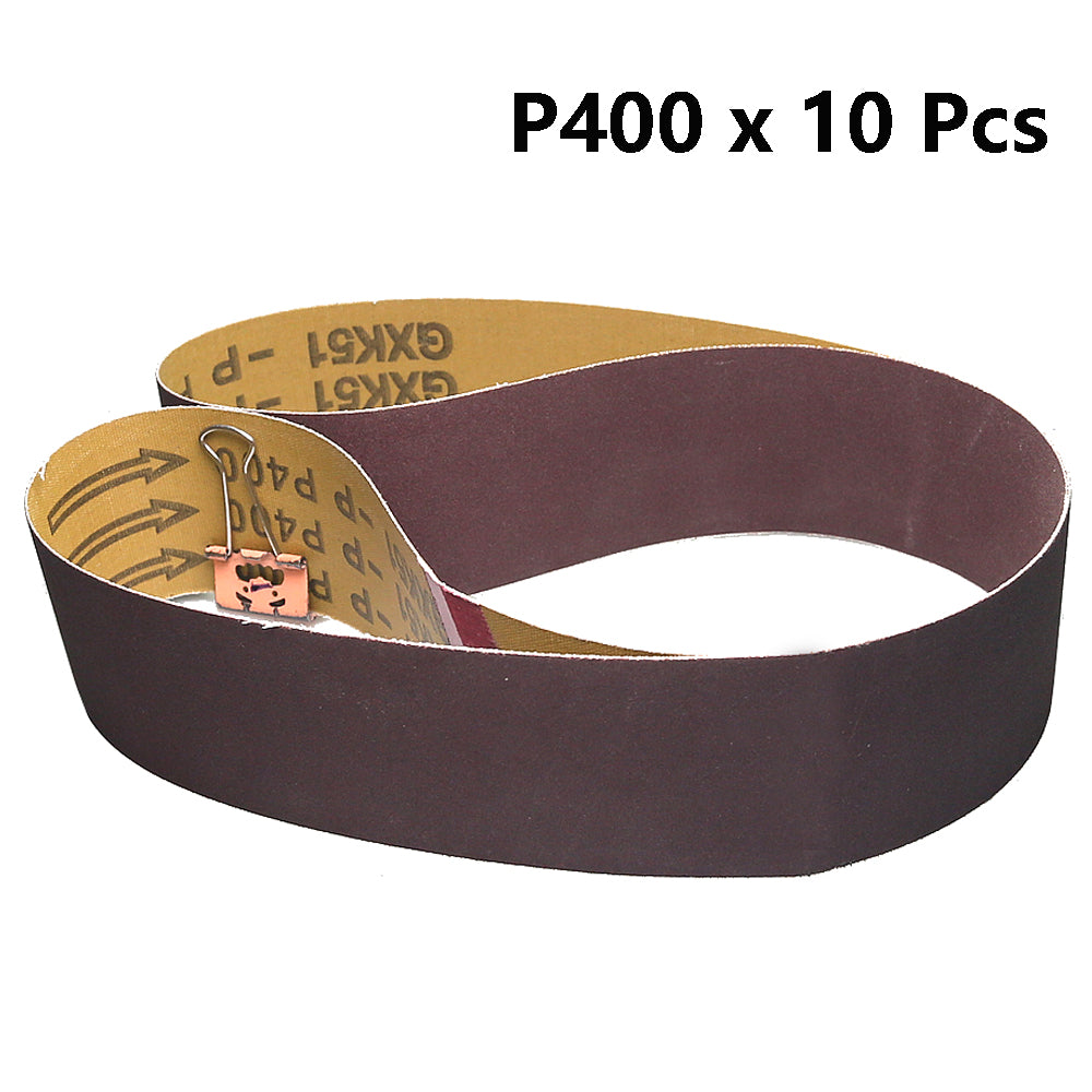 2x42 inch BORA5 Ceramic Abrasive Sanding Belts GXK51-P AO Grinding Bands for Steel Plastic Wood Polishing