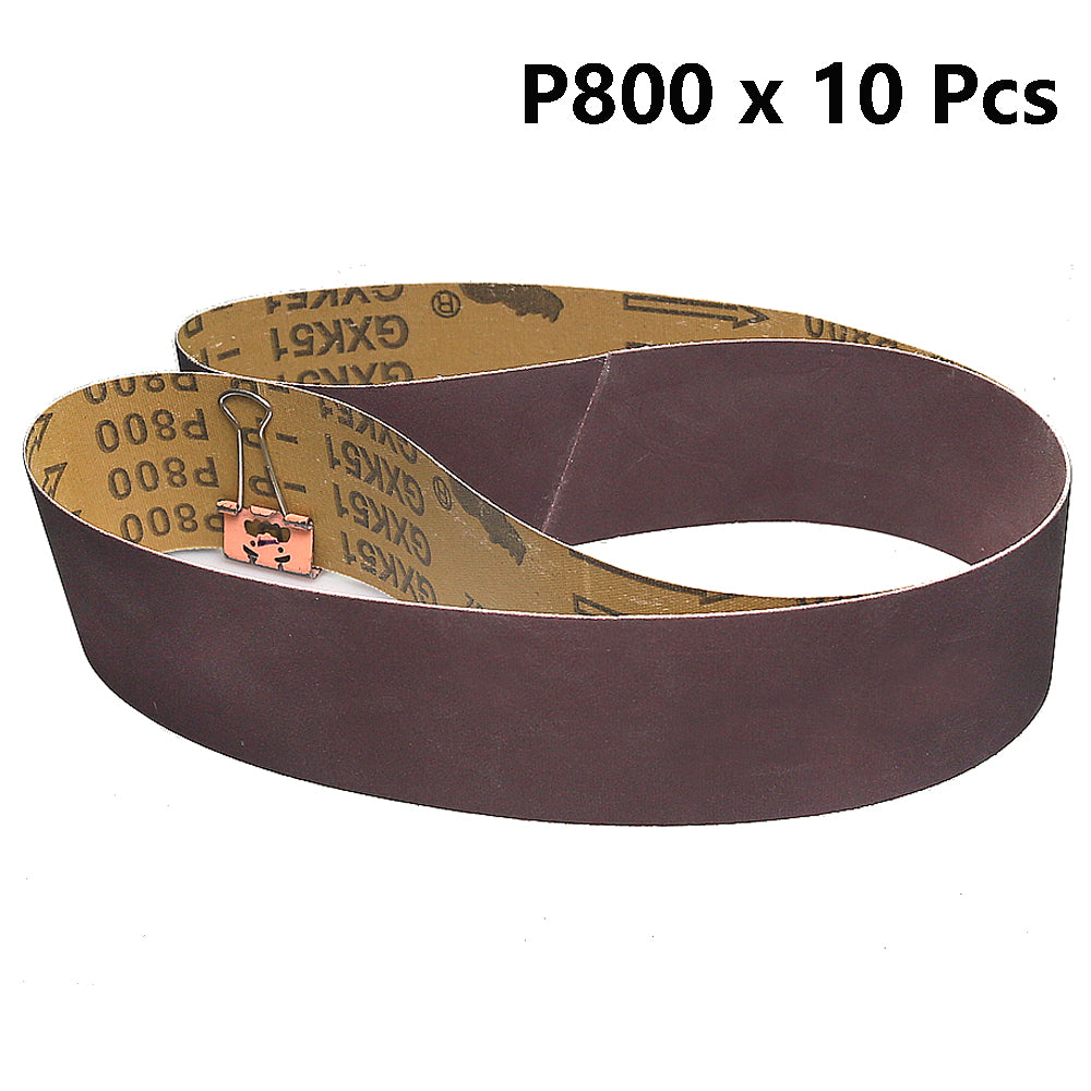 2x42 inch BORA5 Ceramic Abrasive Sanding Belts GXK51-P AO Grinding Bands for Steel Plastic Wood Polishing