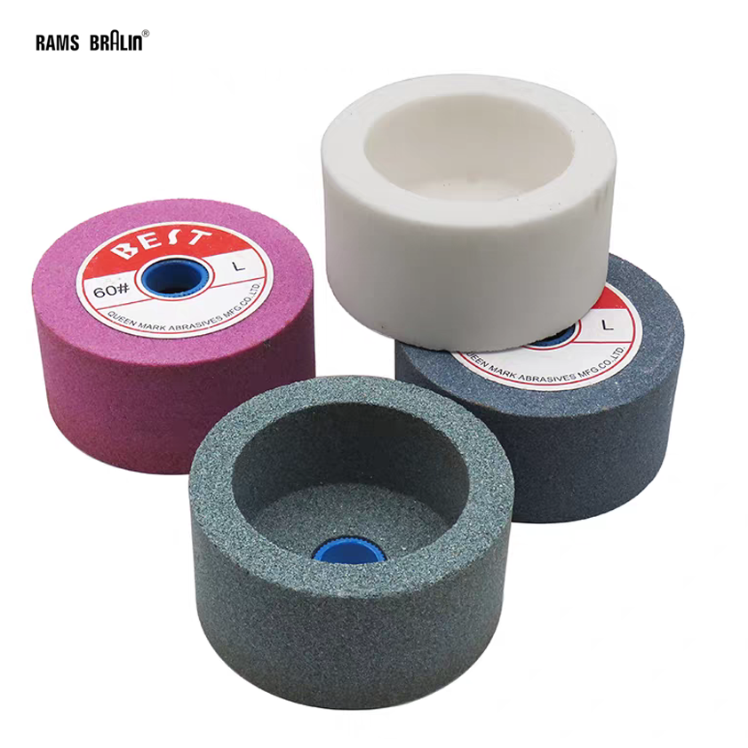 100x50x20mm Cup-Shaped Ceramic Abrasive Wheel Knife Steel Glass Metal Grinding Polishing Wheel