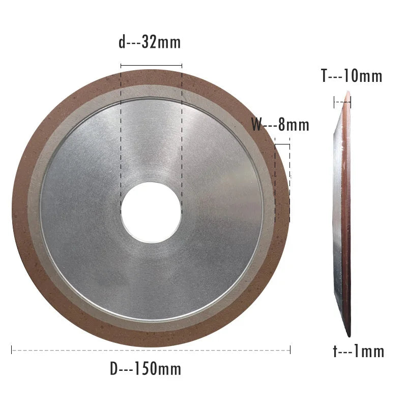 1 piece Dia. 75mm/100mm/125/150mm PDX Diamond Grinding Disc Resin Abrasive Wheel P150 Saw Knife Blade Polishing