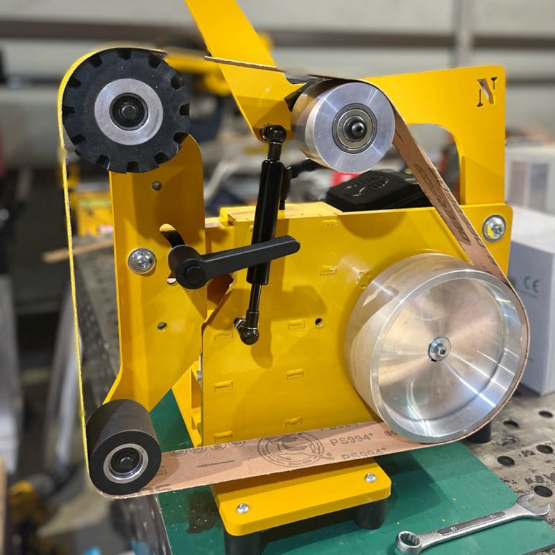 4 in 1 Belt Grinder Wheel Set 160mm Drive-19mm shaft 68mm Adjustment 80mmTracking 50mm ldler Wheel for DlY Knife Maker