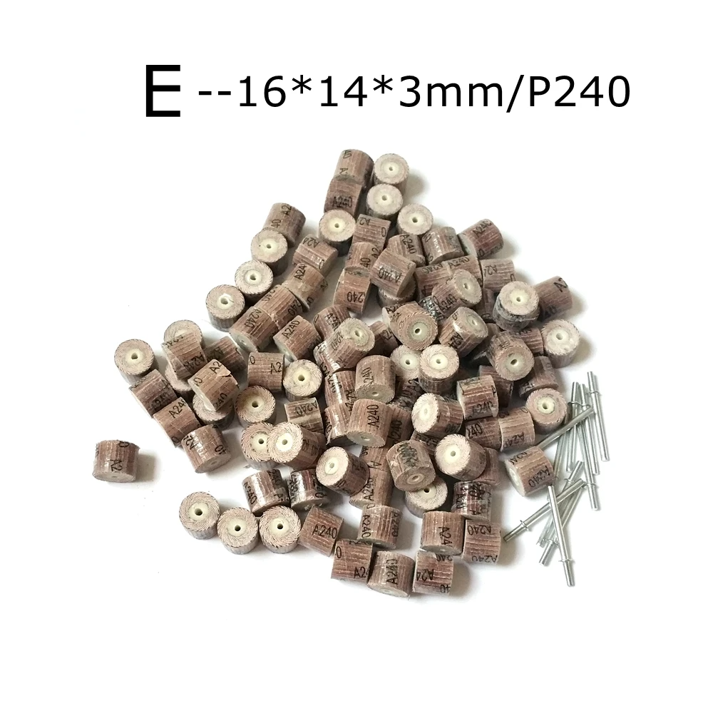 100 pieces/pack 1/8" Shaft Mounted Flap Wheel Sandcloth Grinding Head Drill Air Grinder Tool