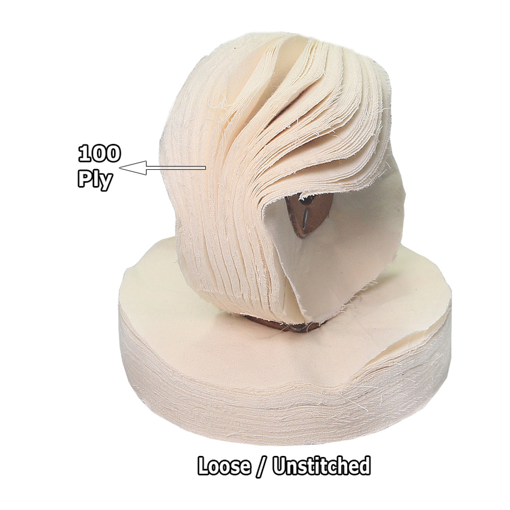 1 piece 4/5/6/8 inch Unstitched Floppy Final Polishing Mop Soft Loose 100 Leaf Fabric Buffing Wheel