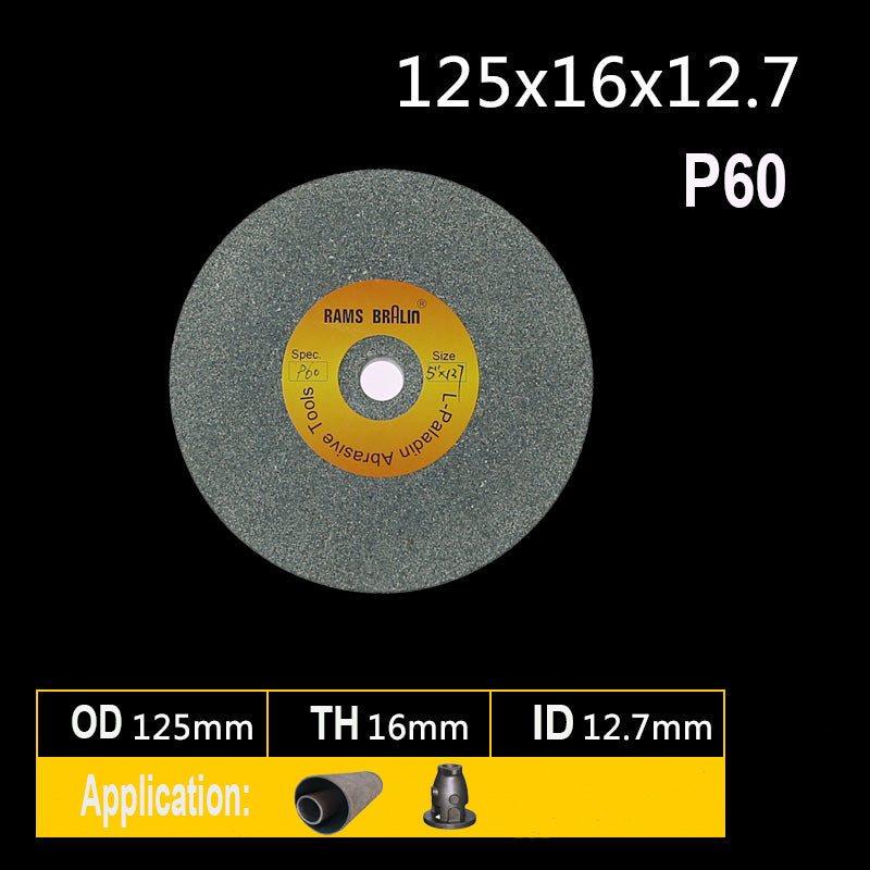 1 piece 5"x5/8"x1/2" Ceramic Abrasive Wheel P46 P60 P80 P120