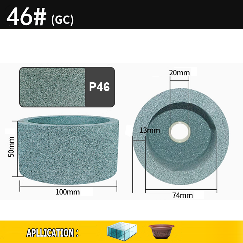 100x50x20mm Cup-Shaped Ceramic Abrasive Wheel Knife Steel Glass Metal Grinding Polishing Wheel