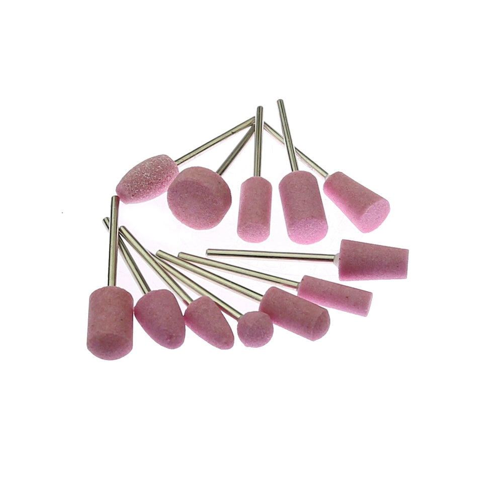 24 pcs 3/32" 2.35mm shank Mounted Points Ceramic Grinding Stone Wool Felt Polishing Wheel for Mould Nail Finish