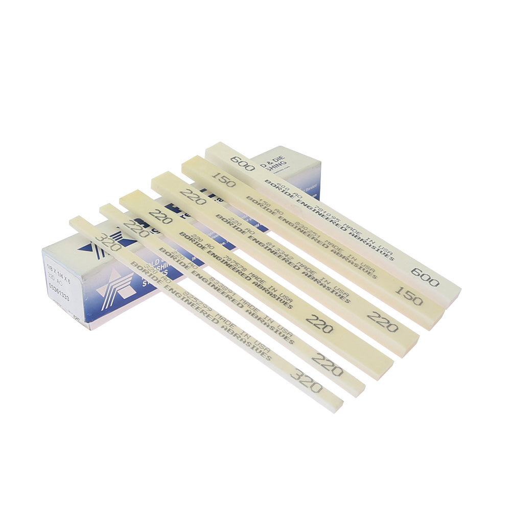 10 pieces Oilstone Whetstone Grindstone 1/8 1/4 1/2 inch Engineered Abrasives P600 P400 P320 P220 P150