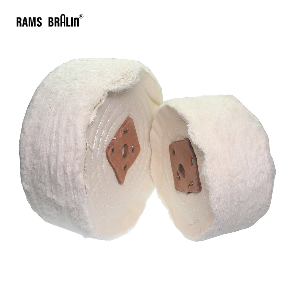 1 piece 6" / 8" Thicken Cotton Buffing Wheel Flannelette Lint Cloth Wheel for Metal Acrylic Stainless Steel Mirror Polishing