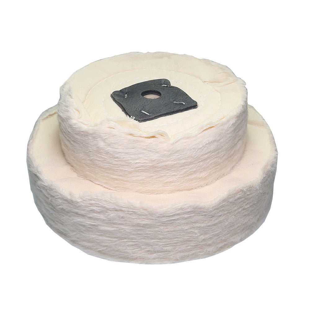 1 piece 6" / 8" Thicken Cotton Buffing Wheel Flannelette Lint Cloth Wheel for Metal Acrylic Stainless Steel Mirror Polishing