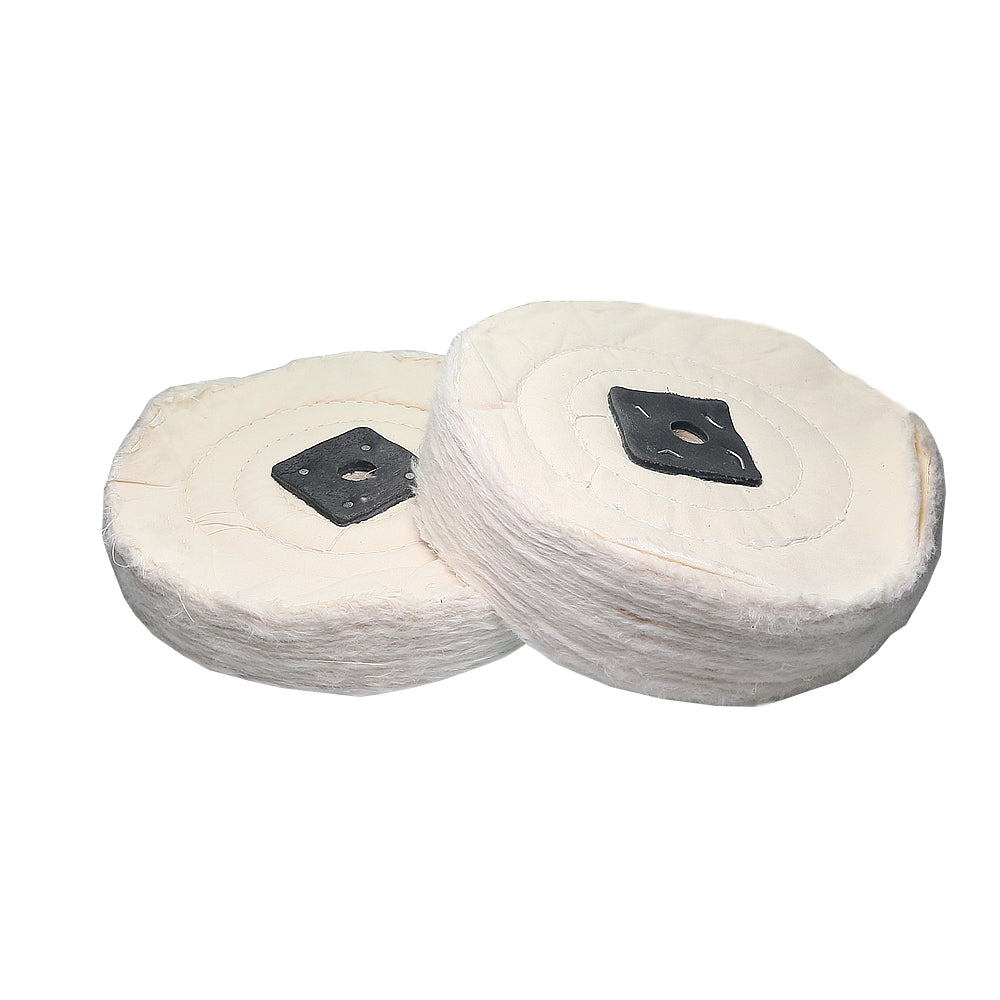 1 piece 6" / 8" Thicken Cotton Buffing Wheel Flannelette Lint Cloth Wheel for Metal Acrylic Stainless Steel Mirror Polishing