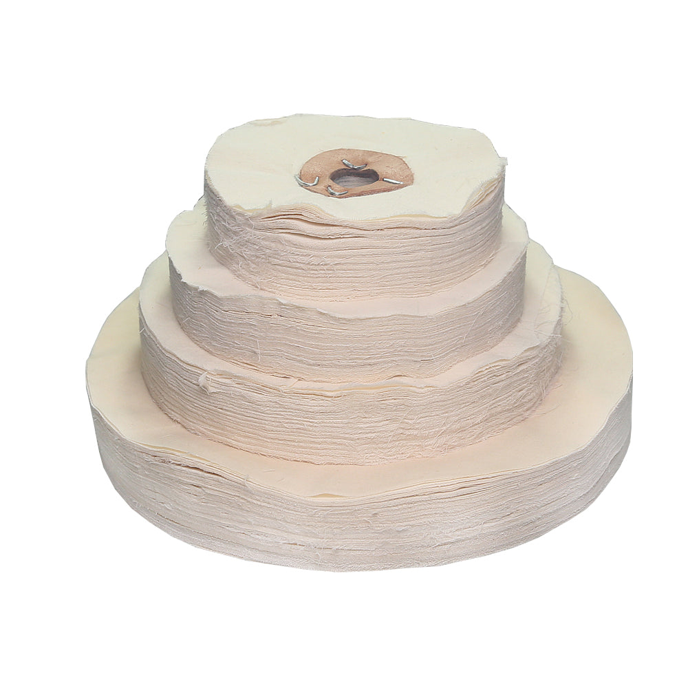 1 piece 4/5/6/8 inch Unstitched Floppy Final Polishing Mop Soft Loose 100 Leaf Fabric Buffing Wheel