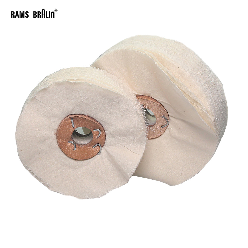 1 piece 4/5/6/8 inch Unstitched Floppy Final Polishing Mop Soft Loose 100 Leaf Fabric Buffing Wheel