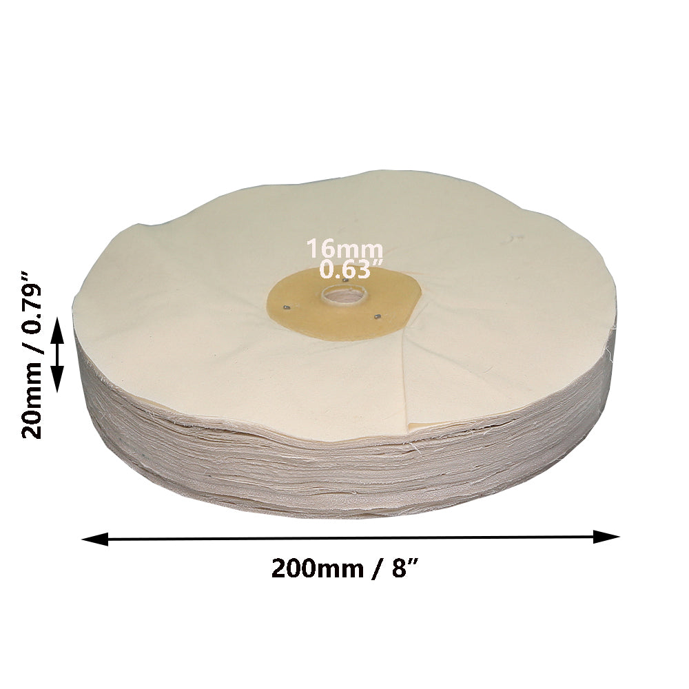 1 piece 4/5/6/8 inch Unstitched Floppy Final Polishing Mop Soft Loose 100 Leaf Fabric Buffing Wheel