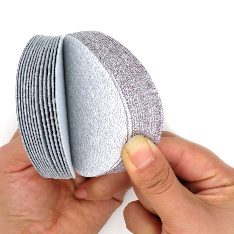 100 pcs 3"/75mm Dry Abrasive Sanding Disc P60 -P1000 Air Sander Tools for Wood Grinding Polishing