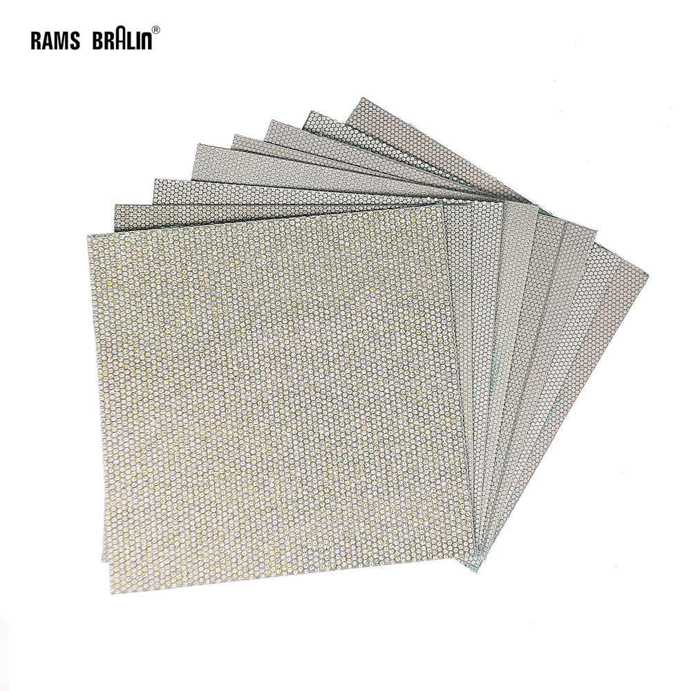 1 piece 4"x4" Electroplated Diamond Sanding Sheet P60 - P1200 Hand Polishing Sandpaper 100x100mm