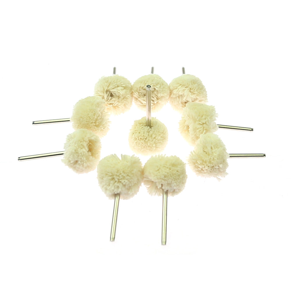 100 pcs 1/8" shank Mounted Mini Polishing Brush Grinding Wheel for Jade Jewelry Rings Mold Finish