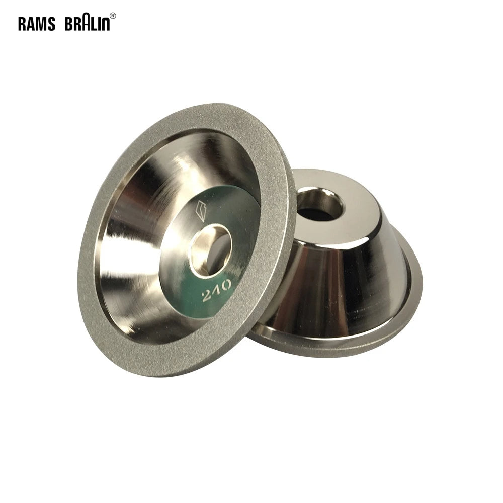 4"/100mm Diamond Grinding Abrasive Wheel P100 - P600 Bowl-shaped CNC Knife Carbide Metal Tungsten Steel Milling Cutter