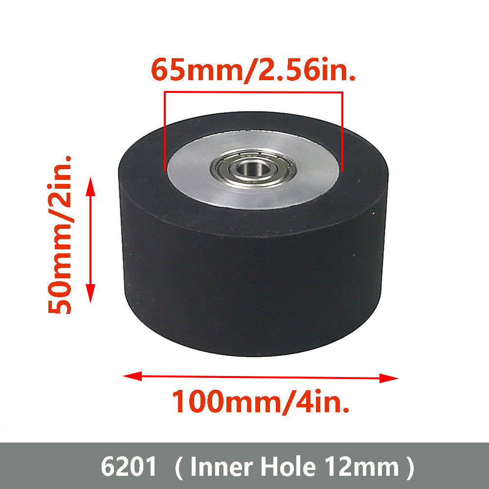 1 piece 4x2" Solid / Grooved Rubber Contact Wheel 100x50mm Belt Grinder Part