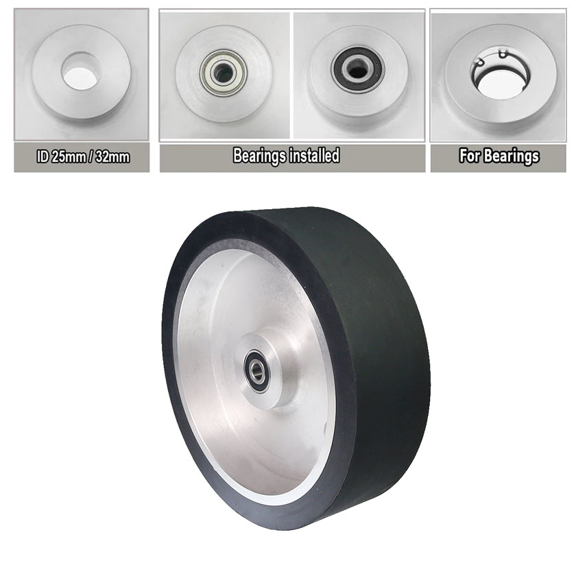 1 piece 250x75mm Rubber Contact Wheel 10x3” Dynamically Balanced Belt Sander Polisher Wheel Sanding Belt Set