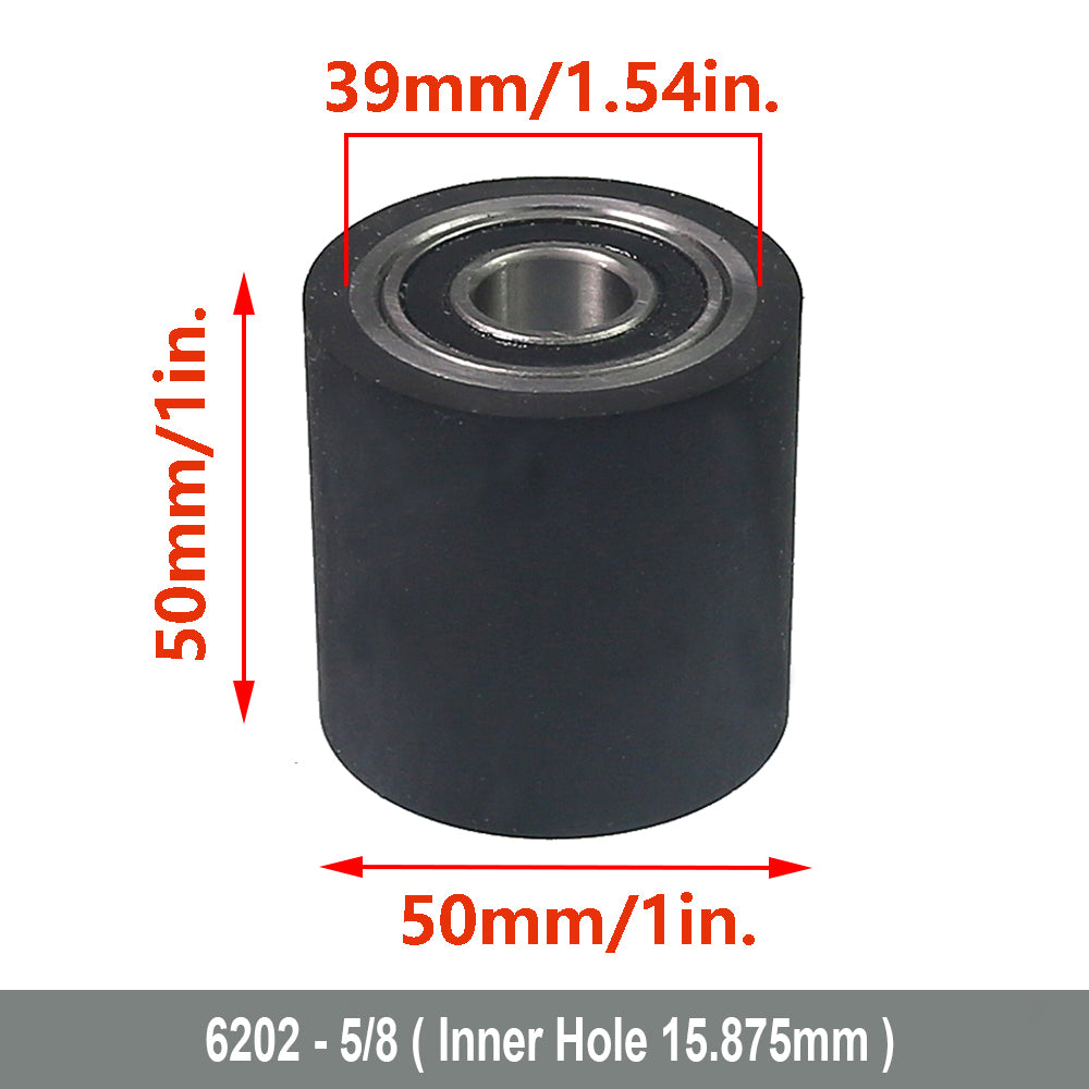 1 piece 2"/50mm x 2"/50mm Solid Rubber Contact Wheel Belt Grinder Part