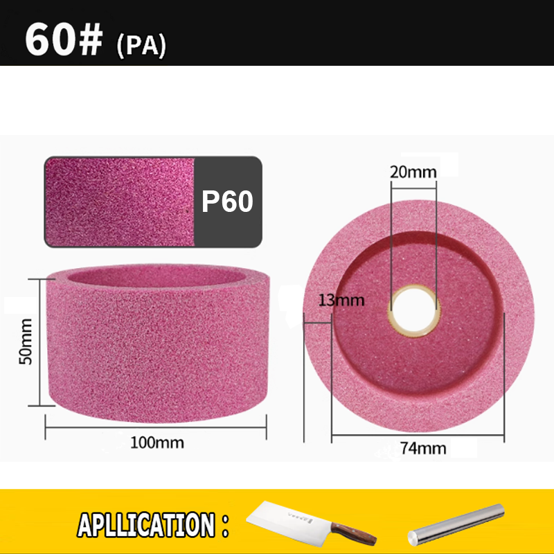 100x50x20mm Cup-Shaped Ceramic Abrasive Wheel Knife Steel Glass Metal Grinding Polishing Wheel