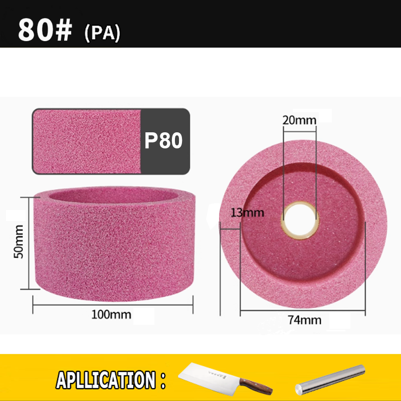 100x50x20mm Cup-Shaped Ceramic Abrasive Wheel Knife Steel Glass Metal Grinding Polishing Wheel