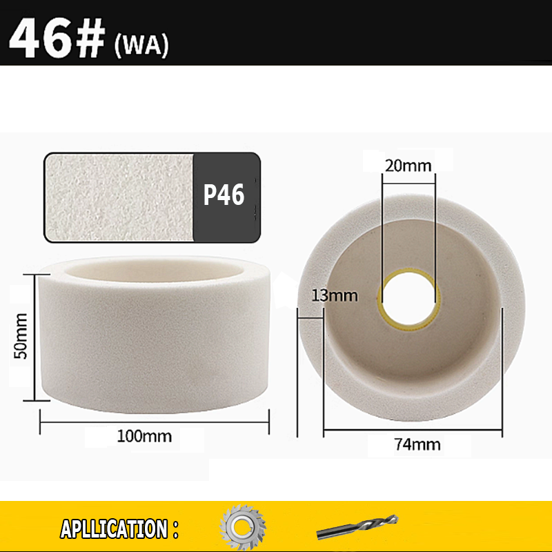 100x50x20mm Cup-Shaped Ceramic Abrasive Wheel Knife Steel Glass Metal Grinding Polishing Wheel