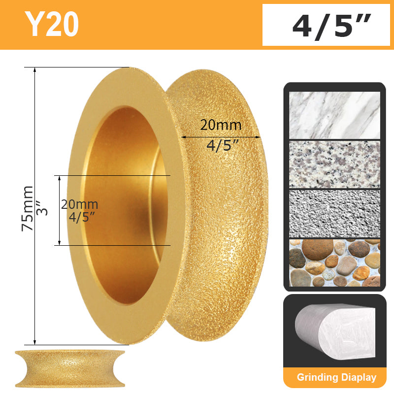 1 piece 3" Brazed Diamond Abrasive Wheel Granite Marble Ceramic Edges Grinding Disc Angle Grinder Tool