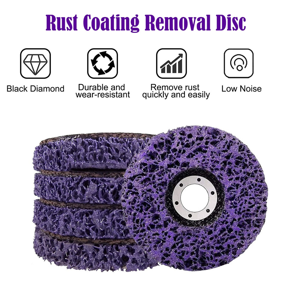 10 piece 4"/4.5"/5" Poly Strip Disc Abrasive Wheel Paint Rust Removal Clean Angle Grinder Tools